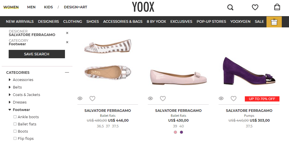 YOOX名牌網優惠碼2018, 限時8折+免運費, Salvatore Ferragamo鞋款低至香港58折
